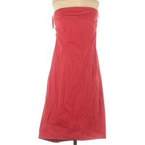 j crew women’s strapless MIDI Red dress Open Top Size 6